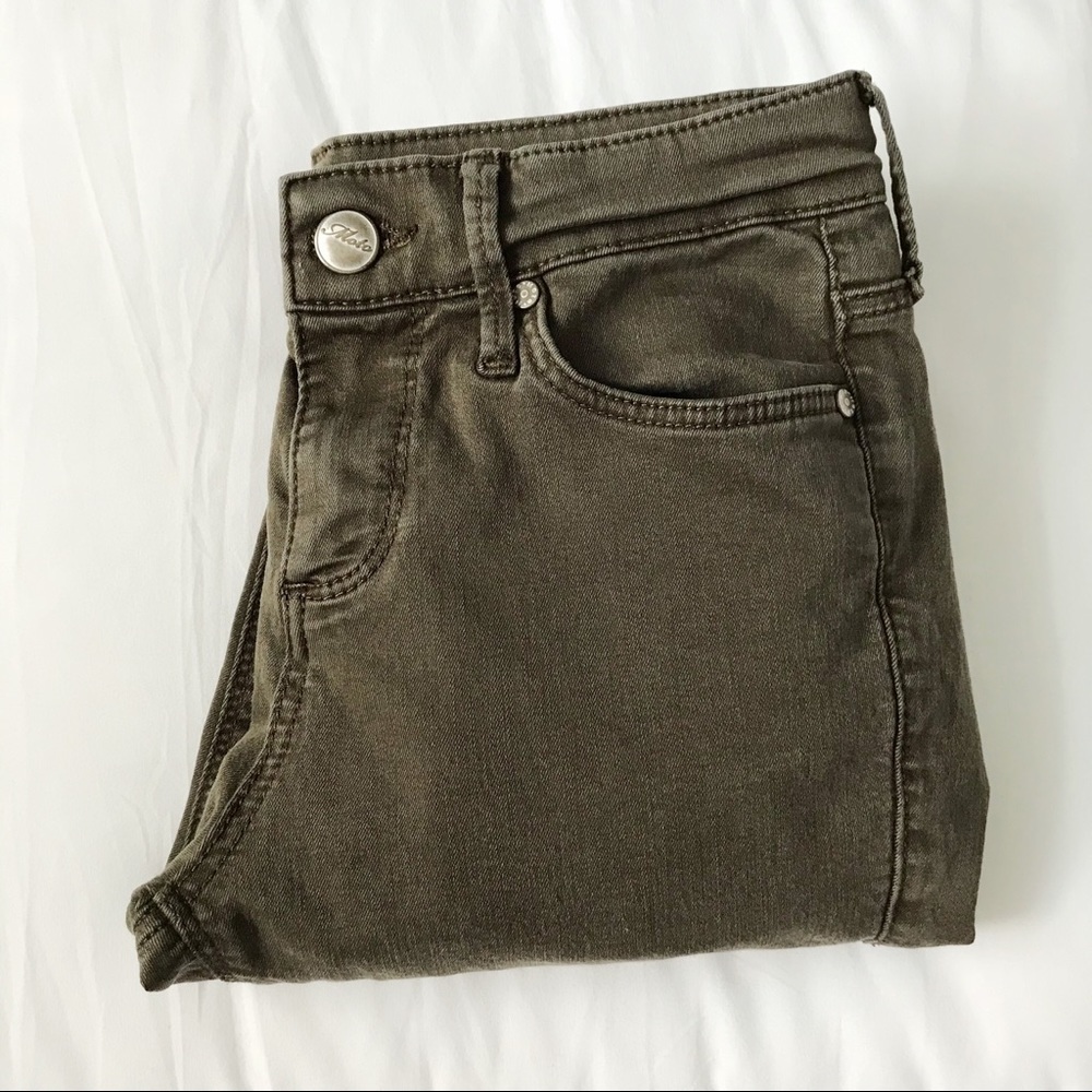 Topshop Leigh olive green skinny jeans - Picture 12 of 12